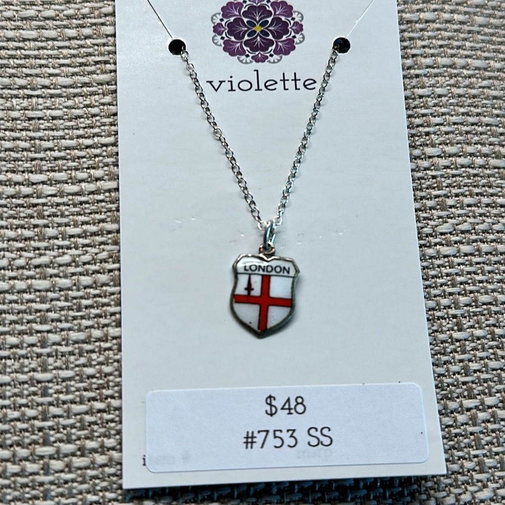 Handmade by Violette Grace Euro Travel Charm Necklace London #753